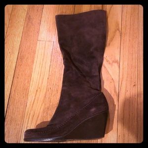 Aerosoles Brown Wedge Boots